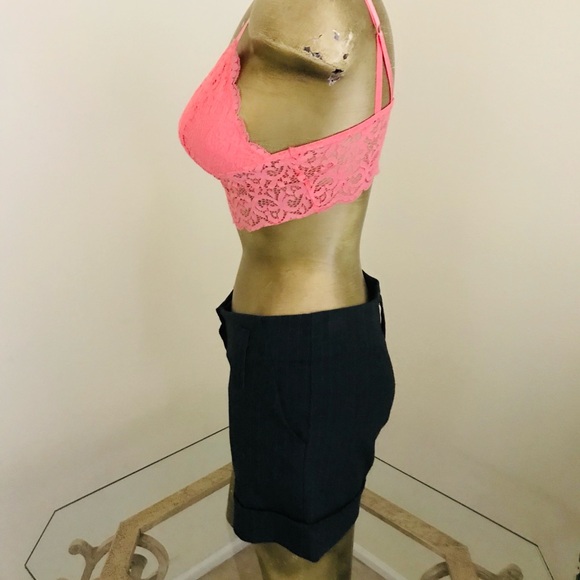 PAPAYA Chic Vintage Y2K Charcoal Gray PINSTRIPED Dress SHORTS Size Small - Picture 5 of 11